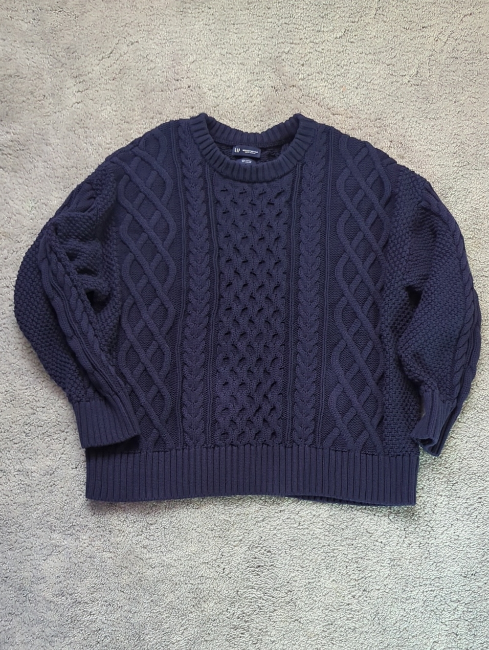 Gap Navy Cable-Knit Sweater 100% Cotton